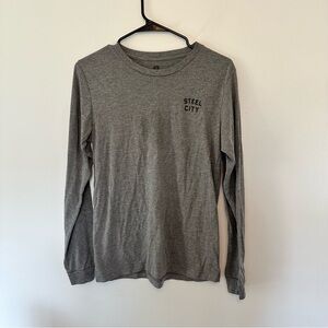 Steel City Grey Long Sleeve Shirt Size Small